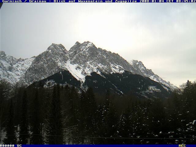 Webcam Garmisch-Partenkirchen Grainau - Zugspitze und Waxenstein Panoramakamera - Livecam - Livekamera - Webkamera